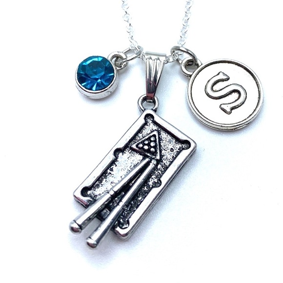 Billiards Pool Table Necklace May Be Personalized - Picture 6 of 7